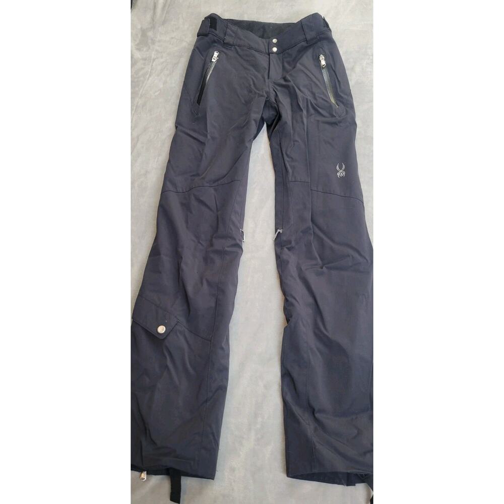 Spyder Snow Pants Women’s Size 4 Black Insulated ski Snowboard 27x30 zip pockets